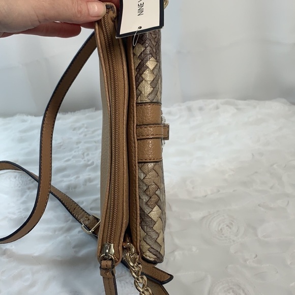Nine West Gleam Team Faux Snakeskin Crossbody Bag - Tan/Grey/Cream, 60424769-4XE - Picture 11 of 16